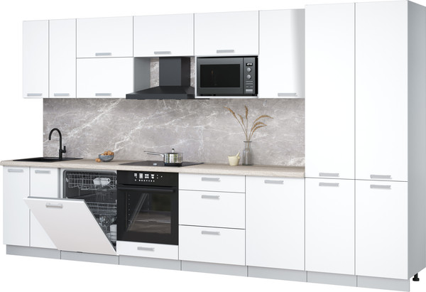 Кухонный гарнитур Интерлиния Мила Лайт 3.7-ПМ2 - фото