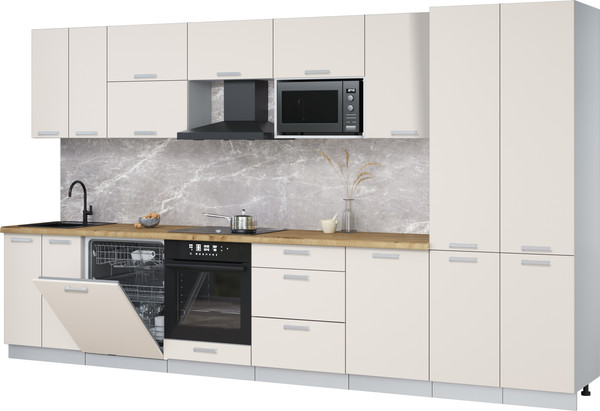 Кухонный гарнитур Интерлиния Мила Лайт 3.7-ПМ2 - фото