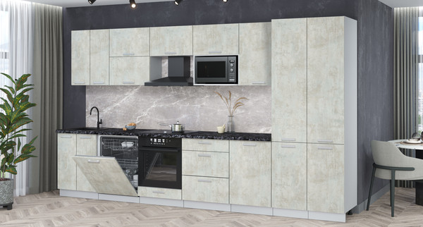 Кухонный гарнитур Интерлиния Мила Лайт 3.7-ПМ2