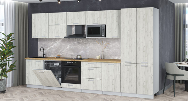 Кухонный гарнитур Интерлиния Мила Лайт 3.7-ПМ2