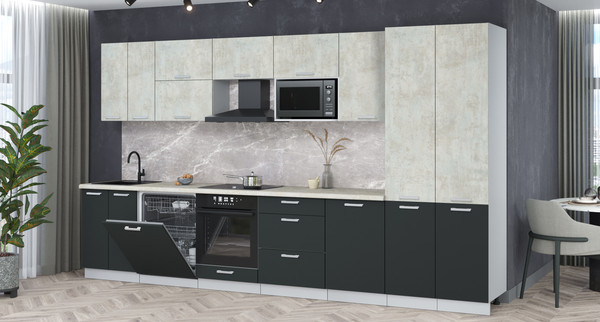 Кухонный гарнитур Интерлиния Мила Лайт 3.7-ПМ2