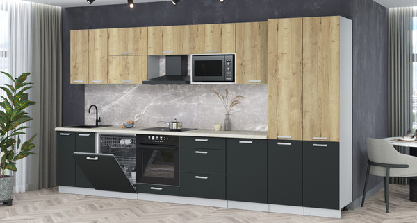 Кухонный гарнитур Интерлиния Мила Лайт 3.7-ПМ2