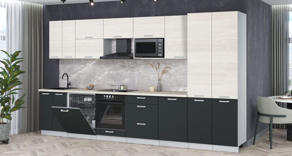 Кухонный гарнитур Интерлиния Мила Лайт 3.7-ПМ2