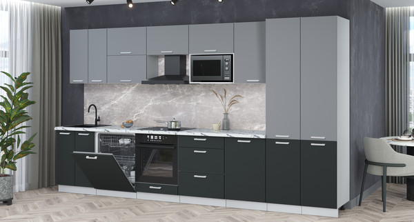 Кухонный гарнитур Интерлиния Мила Лайт 3.7-ПМ2