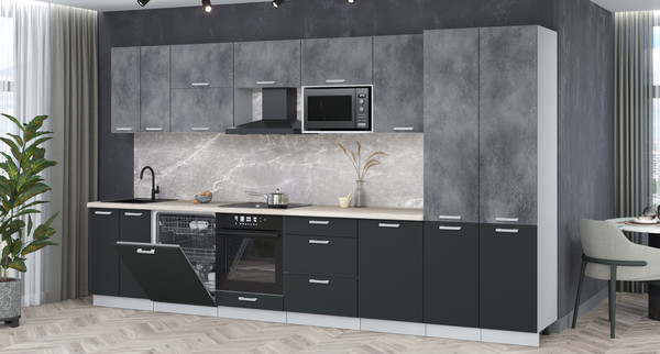 Кухонный гарнитур Интерлиния Мила Лайт 3.7-ПМ2