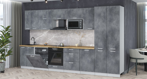 Кухонный гарнитур Интерлиния Мила Лайт 3.7-ПМ2