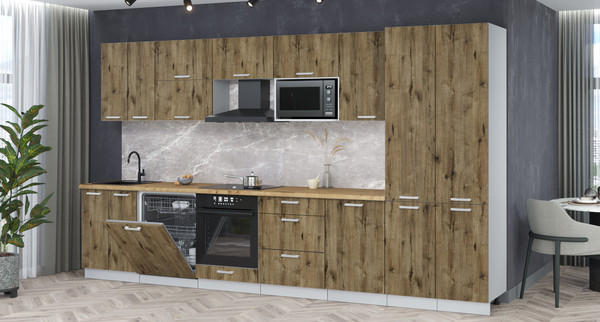 Кухонный гарнитур Интерлиния Мила Лайт 3.7-ПМ2