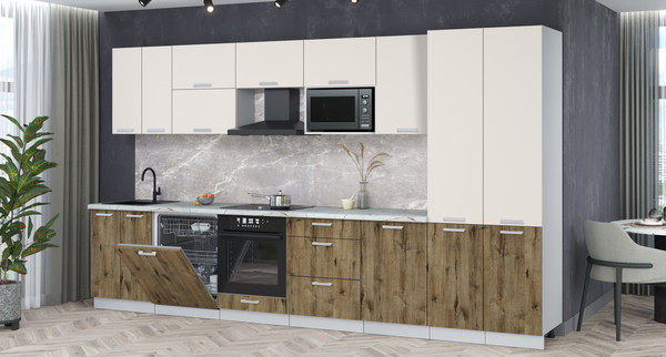 Кухонный гарнитур Интерлиния Мила Лайт 3.7-ПМ2