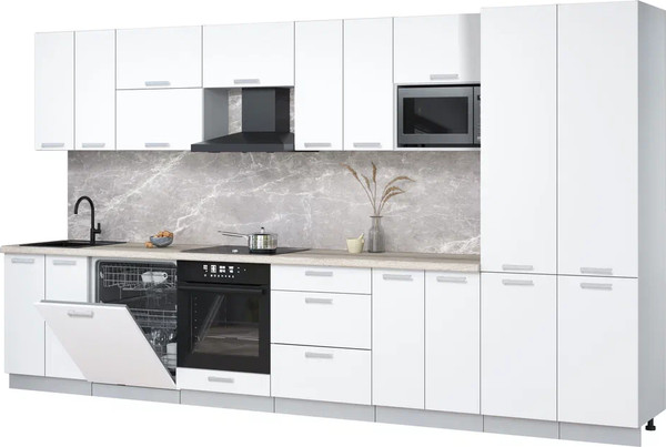 Кухонный гарнитур Интерлиния Мила Лайт 3.8-ПМ2 - фото