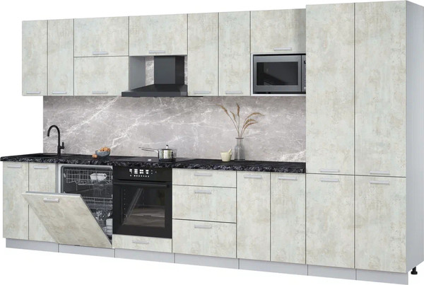 Кухонный гарнитур Интерлиния Мила Лайт 3.8-ПМ2 - фото