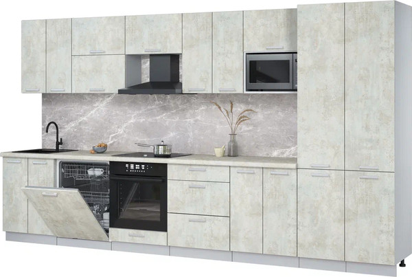 Кухонный гарнитур Интерлиния Мила Лайт 3.8-ПМ2 - фото