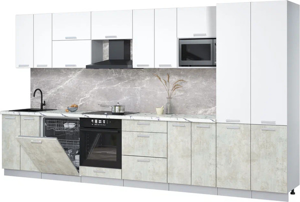 Кухонный гарнитур Интерлиния Мила Лайт 3.8-ПМ2 - фото