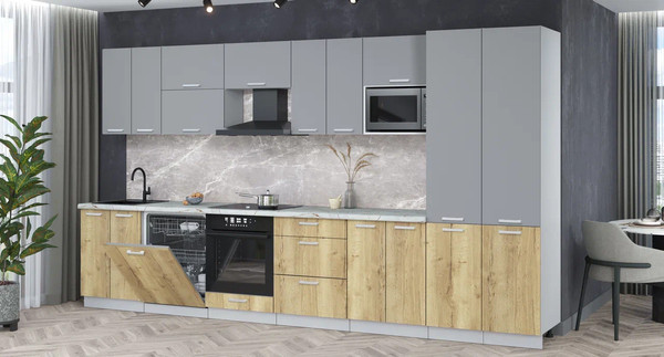 Кухонный гарнитур Интерлиния Мила Лайт 3.8-ПМ2