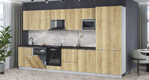 Кухонный гарнитур Интерлиния Мила Лайт 3.8-ПМ2