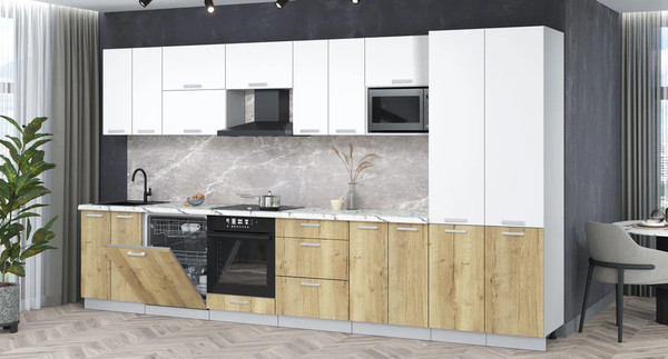 Кухонный гарнитур Интерлиния Мила Лайт 3.8-ПМ2