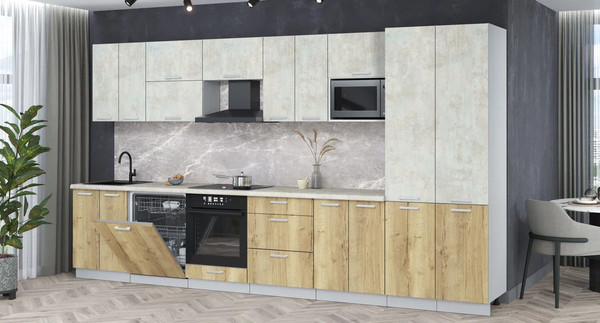 Кухонный гарнитур Интерлиния Мила Лайт 3.8-ПМ2