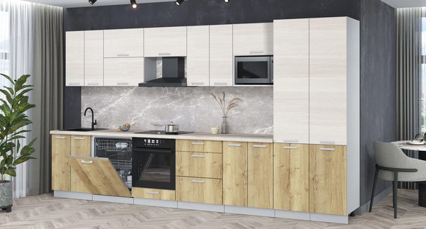 Кухонный гарнитур Интерлиния Мила Лайт 3.8-ПМ2