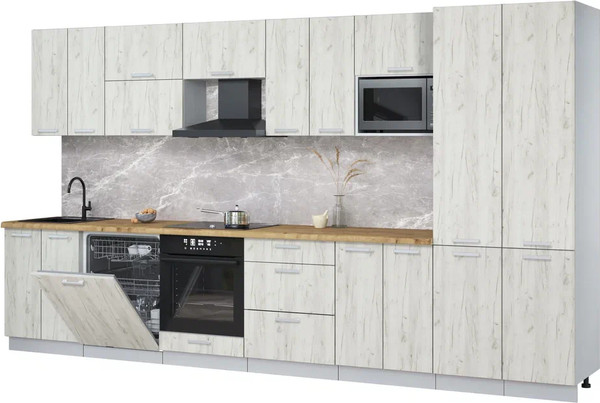 Кухонный гарнитур Интерлиния Мила Лайт 3.8-ПМ2 - фото