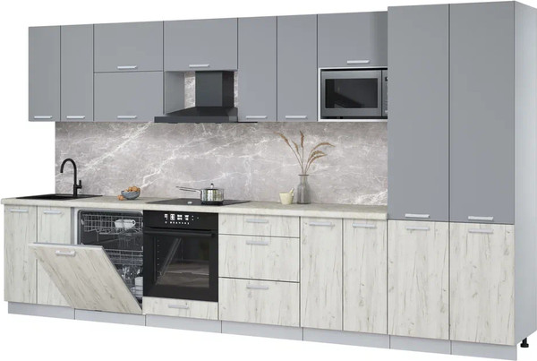 Кухонный гарнитур Интерлиния Мила Лайт 3.8-ПМ2 - фото