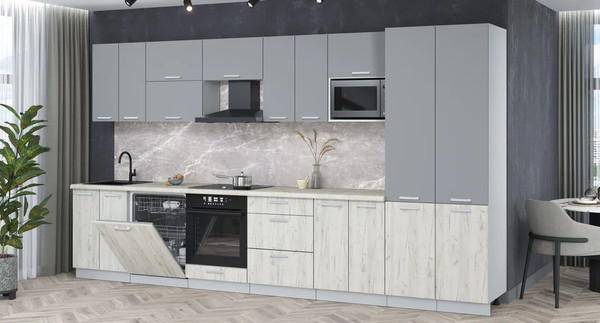 Кухонный гарнитур Интерлиния Мила Лайт 3.8-ПМ2