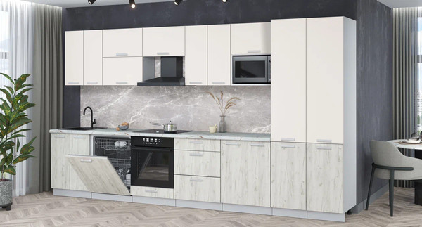 Кухонный гарнитур Интерлиния Мила Лайт 3.8-ПМ2