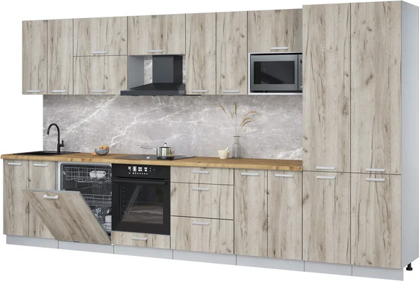 Кухонный гарнитур Интерлиния Мила Лайт 3.8-ПМ2 - фото