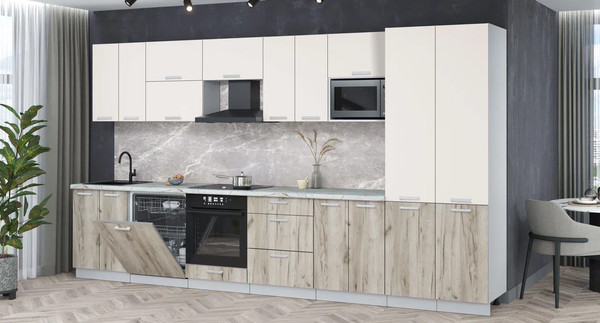 Кухонный гарнитур Интерлиния Мила Лайт 3.8-ПМ2