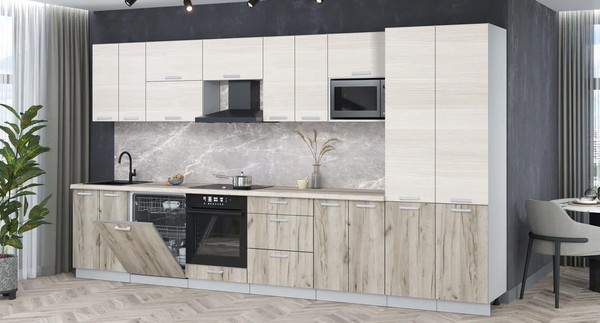 Кухонный гарнитур Интерлиния Мила Лайт 3.8-ПМ2