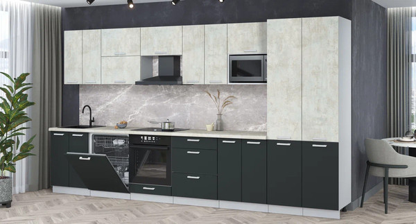 Кухонный гарнитур Интерлиния Мила Лайт 3.8-ПМ2