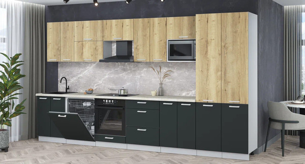 Кухонный гарнитур Интерлиния Мила Лайт 3.8-ПМ2