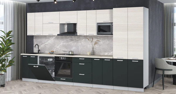 Кухонный гарнитур Интерлиния Мила Лайт 3.8-ПМ2