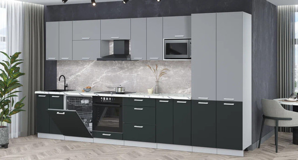 Кухонный гарнитур Интерлиния Мила Лайт 3.8-ПМ2