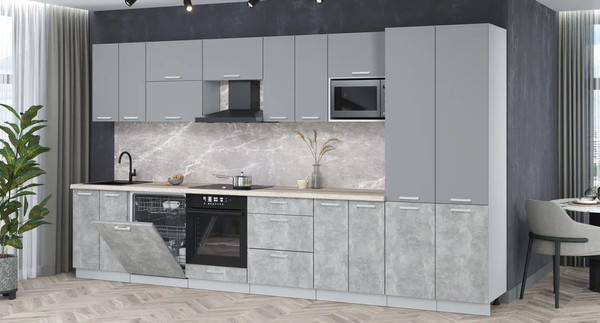 Кухонный гарнитур Интерлиния Мила Лайт 3.8-ПМ2