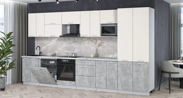 Кухонный гарнитур Интерлиния Мила Лайт 3.8-ПМ2