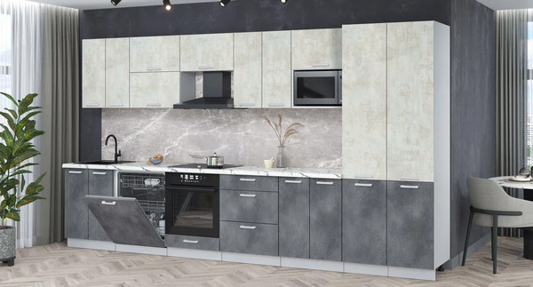 Кухонный гарнитур Интерлиния Мила Лайт 3.8-ПМ2