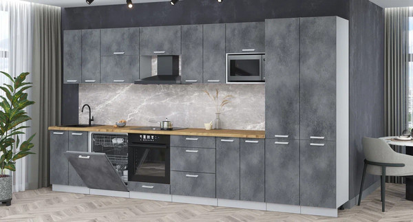 Кухонный гарнитур Интерлиния Мила Лайт 3.8-ПМ2