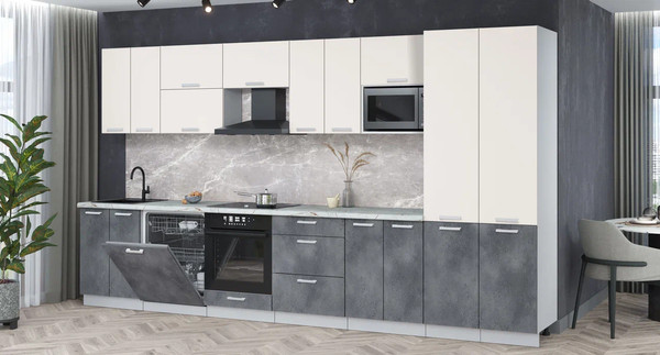 Кухонный гарнитур Интерлиния Мила Лайт 3.8-ПМ2