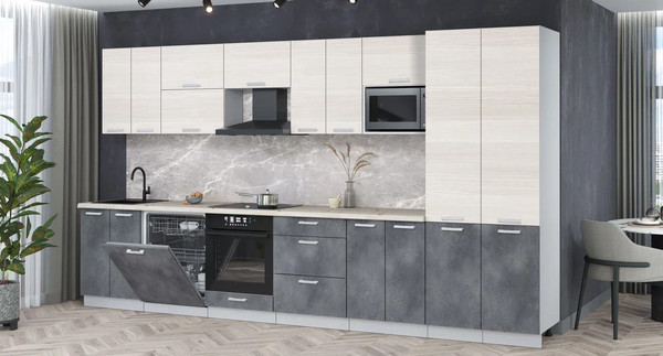 Кухонный гарнитур Интерлиния Мила Лайт 3.8-ПМ2