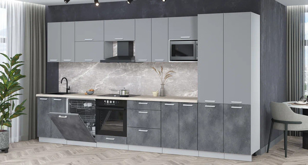 Кухонный гарнитур Интерлиния Мила Лайт 3.8-ПМ2