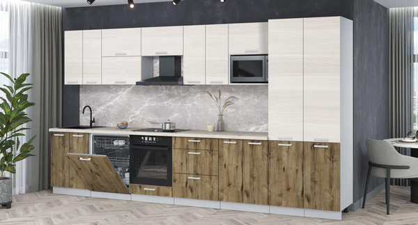 Кухонный гарнитур Интерлиния Мила Лайт 3.8-ПМ2