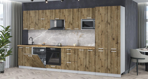 Кухонный гарнитур Интерлиния Мила Лайт 3.8-ПМ2