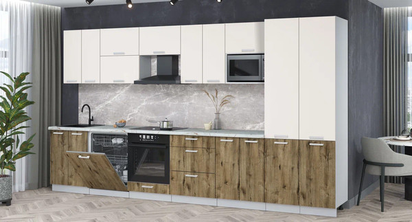 Кухонный гарнитур Интерлиния Мила Лайт 3.8-ПМ2