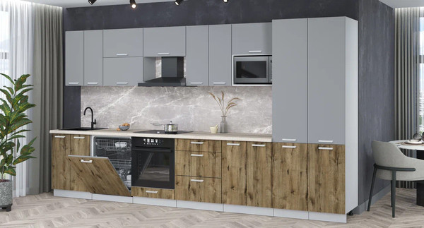 Кухонный гарнитур Интерлиния Мила Лайт 3.8-ПМ2