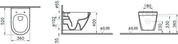 Унитаз подвесной VitrA S50 / 7740B003-0850