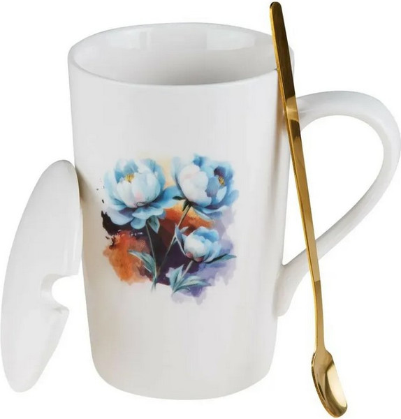 Кружка с ложкой Perfecto Linea Peony / 17-350703