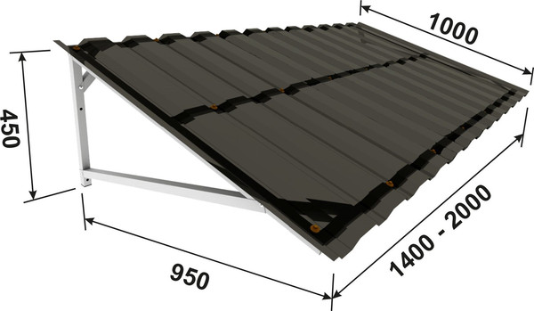 Козырек ИМпласт Прямой Василек скат телескоп МП-20 / 15458