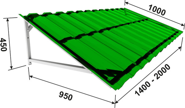 Козырек ИМпласт Прямой Василек скат телескоп МП-20 / 15459