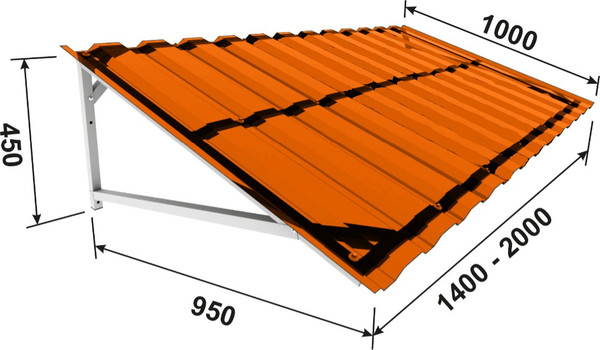 Козырек ИМпласт Прямой Василек скат телескоп МП-20 / 15460