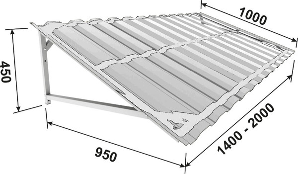 Козырек ИМпласт Прямой Василек скат телескоп МП-20 / 15461