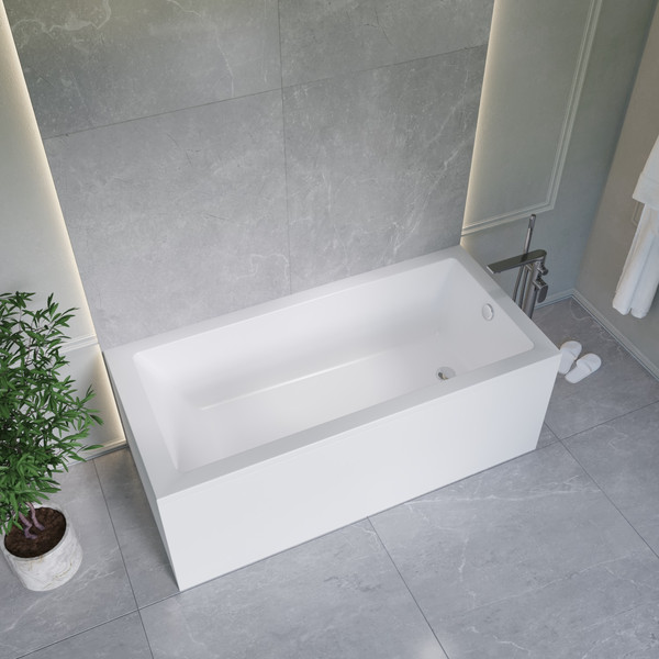 Ванна акриловая Lauter Athena 170x80 / 21090080 (с ножками и сифоном 21Y11020 хром)